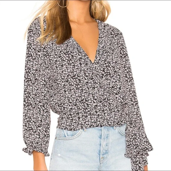 1. State | Tops | Nwot State Ditsy Floral Wrap Top Size